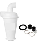 Turbocharged Industrial Vacuum Dust Separator With Dual Filter System featuring cyclone design and connection accessories.
