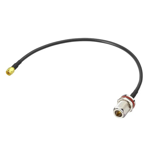 SMA Male To N Female Bulkhead Mount Coax Cable RG58 1 Ft 30 Cm