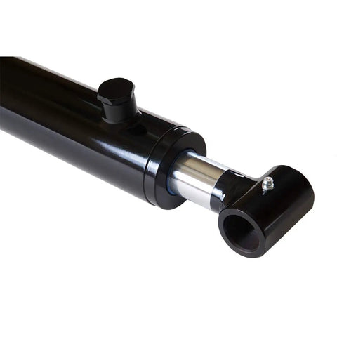 Beefy 2 Inch Bore Hydraulic Cylinder With 16 Inch Stroke Welded Ram And Cross Tube Ends Double Acting 3500 PSI