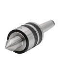MT2 Ball Bearing Morse Taper Live Center Internal Rotation for wood and metal lathes, medium duty, triple bearing, 60-degree center point