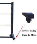 Heavy Duty Mobile Wire Coil Storage Organizer Rolling Cart with swivel pulley for easy mobility in office or workshop.