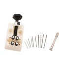 Tabletop Bead Drilling Vise Set With Four Point Rubber Tipped Posts Hand Pin Vise And Mounting Slots For Bead Drilling Jewelry Making Model Fixing And Small Parts Clamp Tool For Handy Go To Pro Grade Precision Handwork, 106 mm, with drill bits