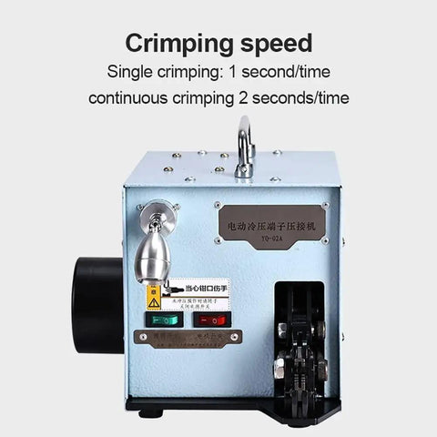 Heavy Duty Electric Terminal Crimping Machine With Pedal And Led Light 60W Cold Press Plier For Wire Connectors 0.05-6Mm2 control panel view