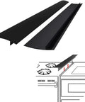 Silicone Stove Gap Covers Two Pack Seal The Gap Between Stovetop And Counter Heat Resistant And Easy Clean Oven Gap Filler 21 Inch Black