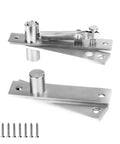 360 Degree Heavy Duty Pivot Hinge For Hidden Doors And Bookshelves, stainless steel hardware set with screws for discreet installation