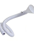 Pro Grade Welding Fume Extraction Arm Paired With 75Mm Flexible Exhaust Hose And White Round Hood, 75mm white flexible hose.