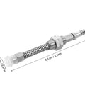 Heavy Duty M9 Threaded Pneumatic Suction Cup Holder With Spring Buffer For Robots, metal spring damper component, 8.5 cm long.