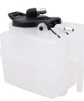 Must Have RC Nitro Fuel Tank Spare Part 75CC For One Tenth On Road Cars And Buggies, white plastic and metal construction
