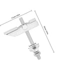 12 Pack Beefy Heavy Duty Metal Toggle Bolts With Wing Nuts M8x72-100 for hollow wall and drywall installation showing dimensions