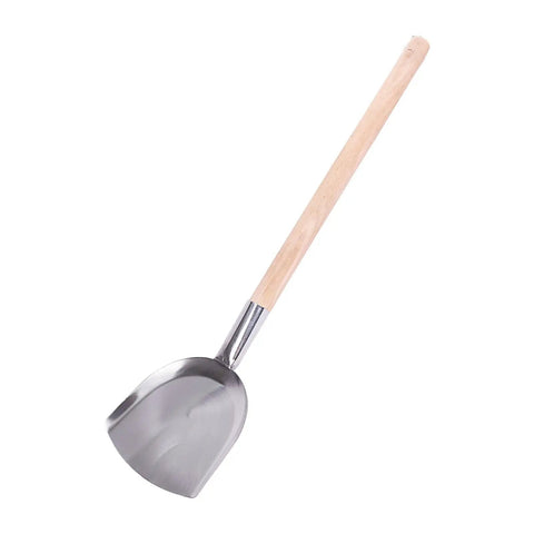 Long Handled Iron Fireplace Shovel With Wood Handle Ash Scoop For Fire Pit Garden Barbecue Camping Outdoor Cleanup Heavy Duty Tool