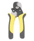 Heavy Duty Alloy Steel Wire Stripper With Slick Soft Grip Handles Precise CNC Ground Stripping Jaws close-up view.