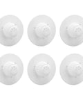 Thonlai Plastic Bathtub Drain Strainer Set of 6, Hair Stopper for All featuring six white plastic strainers.