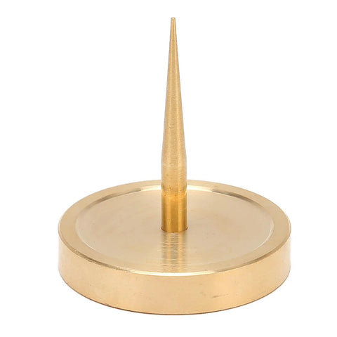 Watch Balance Wheel Bracket Copper Holder For Repairs with tapered center spike, pro-grade calibrating tool shown on white background.