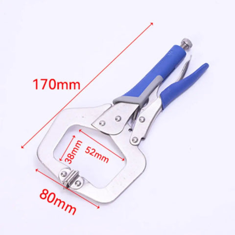 Heavy Duty Locking Pliers With Adjustable Jaw And Swivel Pads, Vise Grip Clamp For Woodworking Metalworking Auto Repair And Welding, Durable Carbon Steel Construction, Opens To 3.35 Inches, 170mm
