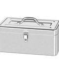 Beefy Stainless Steel Toolbox With Dual Lock Portable Tool Storage Organizer Waterproof Metal Case