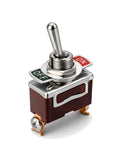 SpeedWare One-Side Momentary Metal Toggle Switch 20 Amp 12VDC 125VAC SPST Panel Mount With Spring Return Momentary On 2-Terminal Screw Terminals 1 Pack