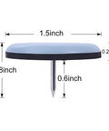 Heavy Duty Furniture Glides 80 Pack Smooth Cruise Leg Pads with tapered nail feet, measuring 1.5 x 0.8 inches for floor protection.