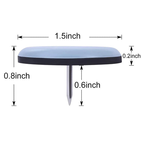 Heavy Duty Furniture Glides 80 Pack Smooth Cruise Leg Pads with tapered nail feet, measuring 1.5 x 0.8 inches for floor protection.