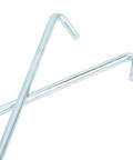 Universal Chrome Plated Battery Hold Down Kit With J Hook Bolts Washers And Nuts 10 Inch Bolt On Retaining Set close-up of J-hook bolts