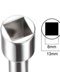 8Mm Zinc Alloy Square Water Meter Box Safety Key Set for Electrical Cabinet with 13mm Nickel Plated Tip