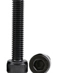 50 Pcs M3 X 40Mm Hex Socket Head Cap Screws Crafted From Tough As Nails 12.9 Grade Alloy Steel With A Smooth Black Oxide Coating, showing detailed side and top views.