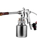 Heavy Duty Long Handle Pneumatic Paint Sprayer With Precision Stainless Nozzles And Built In Pressure Gauge for automotive use.