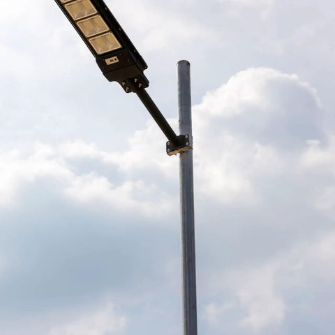 Outdoor Solar Light Mounting Bracket Kit With Adjustable Pole Mounts For Versatile Use On Street Lights And Lamp Posts Heavy Duty Iron Construction Easy Install Solar Panel Pole Accessories