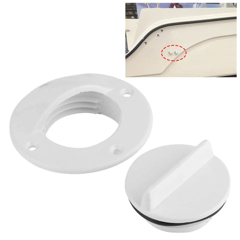 Nylon Transom Drain Scupper Valve And Deck Mount Bung Stopper Marine Boat Accessory for Transoms, Ice Chests, and Yachts
