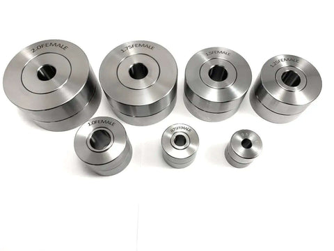 7 Piece Dimple Die Set For Auto Body Panels Includes 1/2 Inch, 3/4 Inch, 1 Inch, 1 1/4 Inch, 1 1/2 Inch, 1 3/4 Inch And 2 Inch Dies CNC Machined