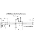 Top Shelf Sfu1204 Ball Screw Kit Loaded With Two Hgr15 Linear Guide Rails And Four Hgh15ca Motion Carriages Ready For Fast Gantry Machine Assembly Projects, machining drawing with dimensions.