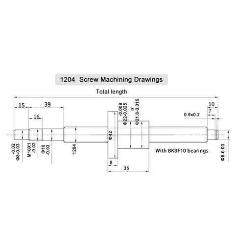 Top Shelf Sfu1204 Ball Screw Kit Loaded With Two Hgr15 Linear Guide Rails And Four Hgh15ca Motion Carriages Ready For Fast Gantry Machine Assembly Projects, machining drawing with dimensions.