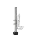 Set Of Four Steel Adjustable Leveling Feet For Wardrobes And Cabinets On Uneven Floors Keeps Heavy Furniture Rock Solid With Height Adjustable Levelers And Easy Stabilization For Wobble Free Stance. steel leveling foot with black base and mounting bracket