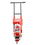 Front view of Manual Garden Seeder Push Seeder with Six Nozzles Hand Push Walk Behind Row Crop Planter and Fertilizer Applicator