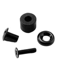 Four Rock Solid Packs Of Black Slotted Posts Cross Head Screws Perfect For Kydex Sheath Mounting Leather Tooling And Woodworking Builds Tight Grip Metal Fasteners Shop Grade Gear, including a slotted post screw, washer, and spacer.