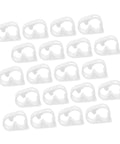 Twenty Pack Flow Control Hose Clamps For Plastic Tubing Perfect For Lab Work For Aquarium Maintenance Garden Irrigation Home Brew Or DIY Projects And More, arranged on a white background