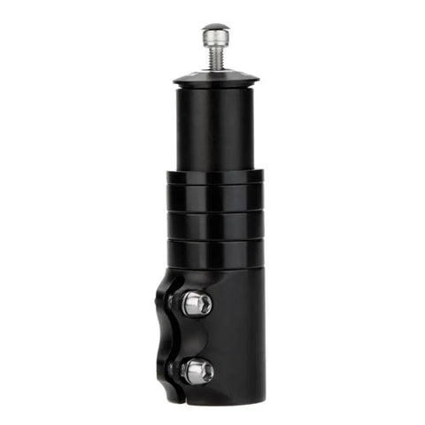 Adjustable Bike Stem Riser And Fork Extender For Mountain Road MTB BMX And Fixie Handles Up To Seventy Millimeter Extension Aluminum Alloy Head Up Adapter With Spacers Easy Install Black