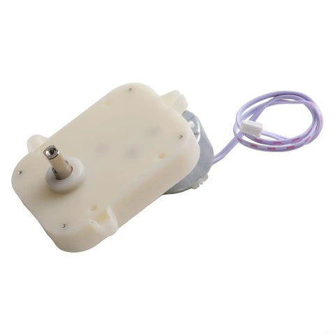 Watch Winder Motor 3V DC Compact 32mm Diameter, Durable Plastic and Metal Construction, 8 RPM, side view with white casing