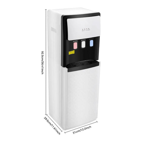Water Cooler Dispenser With Bottom Loading For 5 Gallon Bottles With Three Temperature Settings Hot Cold And Room Temperature Water Perfect For Home Office Apartment White