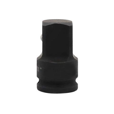 Impact Socket Adapter And Reducer One Half Inch Drive Female To One Inch Male Chrome Molybdenum Steel With Detent Ball