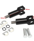 Black Aluminum Passenger Foot Peg Mount Clevis Kit For Harley Softail 2000 2001 2002 2003 2004 2005 2006 Replaces Harley Part 50942 00 Easy Install Upgrade Your Ride With Sleek Durable Footpegs For Rider Comfort And Standout Look showing clevis, bolts, and mounting hardware.