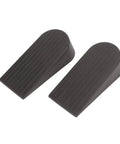 Flexible Durable Door Stopper For Bottom Of Door Black Large Anti Slip Skid Resistant Wearproof Floor Protection Quiet Collision Free Security Stop For Home Office And Hallways