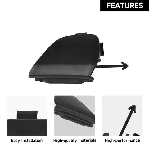Unpainted Front Right Bumper Tow Hook Cover Cap For Toyota Prius C 1.5L L4 2015 2017 Electric And Gas Models Durable And Sturdy Eye Hole Cover Replacement