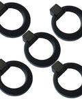 Flat Black Zinc Alloy Cabinet Handle 46mm By 40.6mm Single Hole Drawer Pull 11mm Projection, 5 Pack for modern interiors.