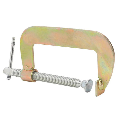 Heavy Duty 3 Piece C Clamp Set Carbon Steel G Handle For Woodworking And Welding Projects close-up of a 2-inch clamp grip.