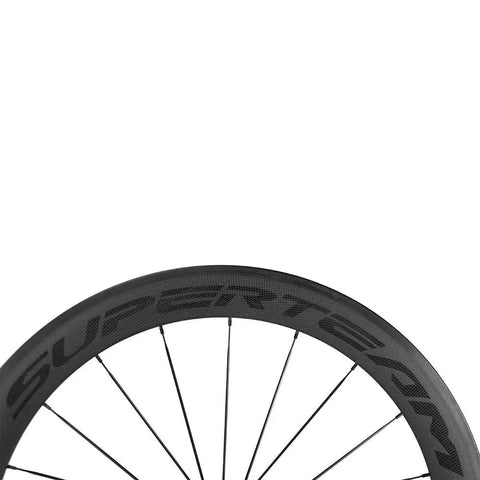 Beast Mode Fixed Gear Bike Wheelset 60mm front rim, matte 3K finish, Toray T700 carbon fiber, basalt braking surface for single speed