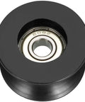 Heavy Duty 8mm Bore Deep V Groove Guide Bearing Pulley And Linear Rail Ball Wheel Featuring Kickass Nylon Rollers For No Sweat Tracking On Shop Tools And Machinery black nylon pulley with 608z bearing