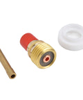 Pro Grade TIG Gas Lens Kit For WP9 WP20 WP25 Torch With Ceramic Nozzles brass electrode holder and PTFE front cover