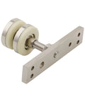 Silent Rolling Folding Door Pulley Crafted For A Hella Smooth Glide On Top Hung Wood Screens And Barn Tracks Built Tough Zinc Alloy Hardware Replacement Unit Silver with dual nylon wheels.