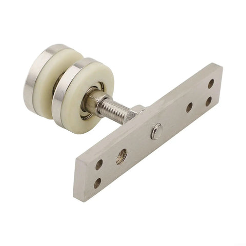 Silent Rolling Folding Door Pulley Crafted For A Hella Smooth Glide On Top Hung Wood Screens And Barn Tracks Built Tough Zinc Alloy Hardware Replacement Unit Silver with dual nylon wheels.