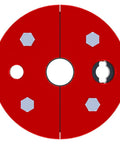 Built Tough Cast Iron Well Seal For Six Inch Casing With One And A Quarter Inch Single Drop Pipe, Red Finish Top View